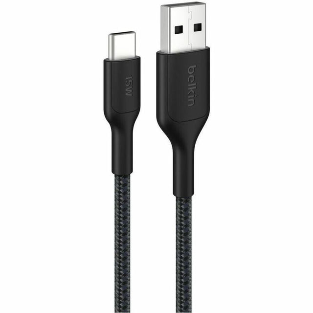 Belkin Braided USB-A to USB-C Cable 15W, 6.6ft/2m, Black