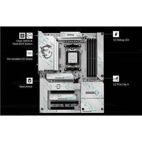 MSI B850 GAMING PLUS WIFI PZ Gaming Desktop Motherboard - AMD B850 Chipset - Socket AM5 - ATX