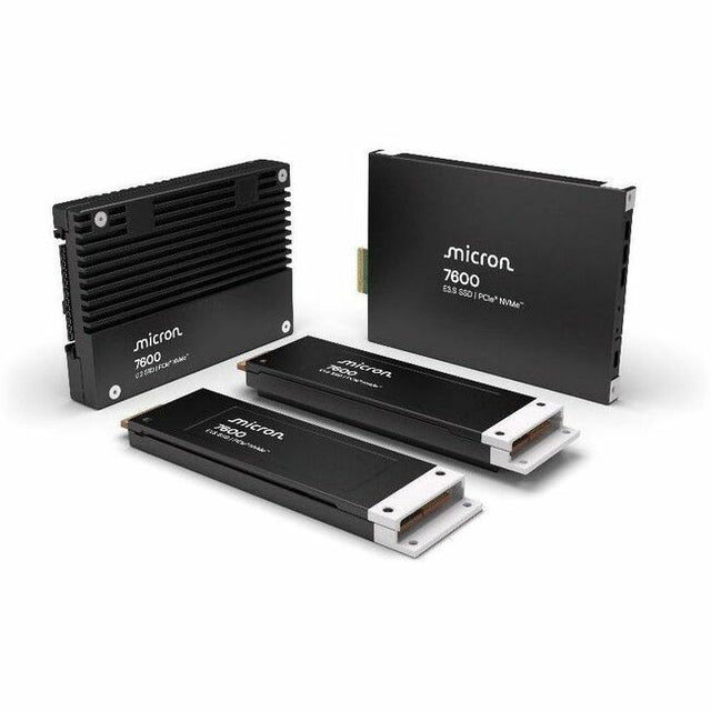 Micron 7600 MAX 3.20 TB Solid State Drive - E3.S (7.5 mm) Internal - PCI Express NVMe (PCI Express NVMe 5.0 x4) - Mixed Use - TAA Compliant