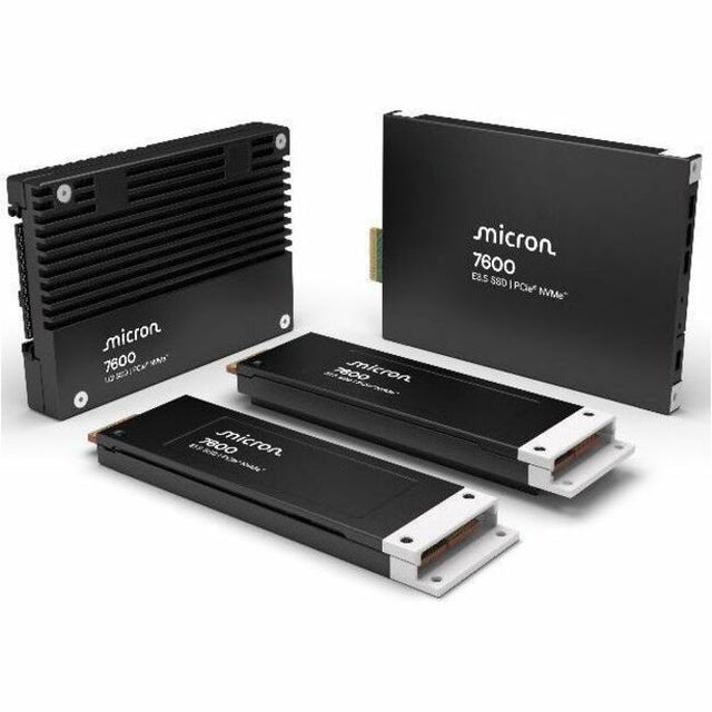 Micron 7600 MAX 12.80 TB Solid State Drive - E3.S (7.5 mm) Internal - U.2 (PCI Express NVMe 5.0 x4) - Mixed Use - TAA Compliant