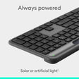 Logitech Signature Slim Solar+ keyboard for Mac, solar and artificial light powered, durable battery that lasts up to 10 years, customizable keys, Bluetooth, Graphite