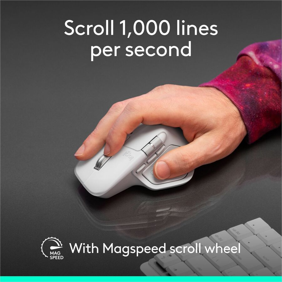 Logitech MX Master 4 for Mac, Ergonomic Bluetooth Mouse with Advanced Performance Haptic Feedback, Ultra-Fast Scrolling, USB-C Charging, MacOS, iPadOS, Windows - space black