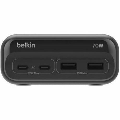 Belkin 3-Outlet Charging Station with 2 USB-A and 2 USB-C Ports 70W