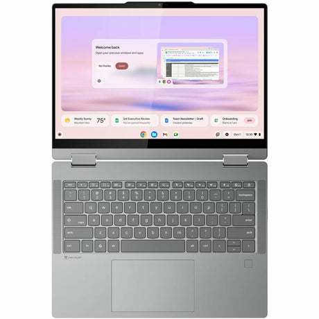Lenovo Chromebook Plus 14IRU10 83LL001VUS 14" Touchscreen Convertible 2 in 1 Chromebook - WUXGA - 60 Hz - Intel Core 5 1st Gen 120U - 8 GB - 128 GB Flash Memory - English Keyboard - Luna Gray