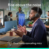Logitech Zone Wireless 2 ES for Business - Noise-Canceling Wireless Headset with Adaptive Hybrid ANC, Microsoft Teams Certified, USB-C & USB-A, Graphite