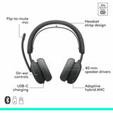 Logitech Zone Wireless 2 ES for Business - Noise-Canceling Wireless Headset with Adaptive Hybrid ANC, Microsoft Teams Certified, USB-C & USB-A, Graphite
