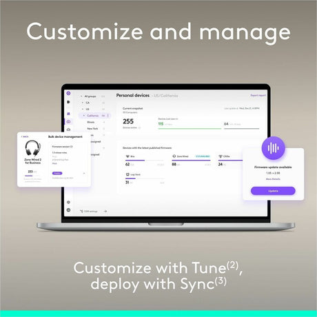 Logitech Zone Wired 2 for Business - Noise-Canceling Headset with Adaptive Hybrid ANC, Zoom & Google Certified, USB-C with USB-A adapter - Graphite