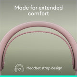 Logitech Zone Wireless 2 ES for Business - Noise-Canceling Wireless Headset with Adaptive Hybrid ANC, Microsoft Teams Certified, USB-C & USB-A, Rose