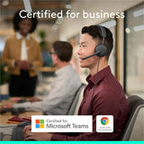 Logitech Zone Wired 2 for Business - Noise-Canceling Headset with Adaptive Hybrid ANC, Microsoft Teams Certified, USB-C with USB-A adapter, Graphite