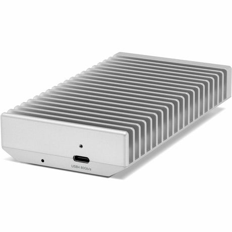 OWC Express 1M2 Drive Enclosure PCI Express NVMe - USB4 Host Interface - UASP Support Portable - Silver - TAA Compliant