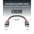 Plugable USB C to USB C Cable, Data Blocker Charge Only Cable 6in (Pack of 5): 240W Safe Charging