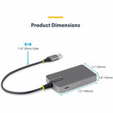 StarTech.com 4-Port USB-A Hub, 5Gbps, Bus Powered, USB-A to 4x USB-A Hub with USB-C Auxiliary Power Input, Portable USB Hub
