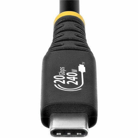 StarTech.com 2m (6.6ft) USB4 Cable, 20Gbps, USB-IF Certified USB-C Cable, 240W PD EPR, 4K 120Hz DP 1.4, TPE Jacket, Black USB-C Cord