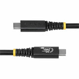 StarTech.com 2m (6.6ft) USB4 Cable, 20Gbps, USB-IF Certified USB-C Cable, 240W PD EPR, 4K 120Hz DP 1.4, TPE Jacket, Black USB-C Cord