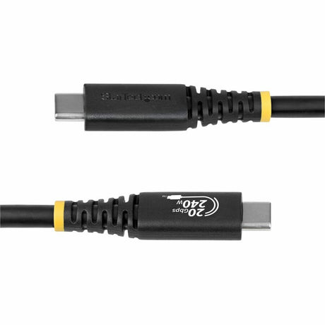 StarTech.com 2m (6.6ft) USB4 Cable, 20Gbps, USB-IF Certified USB-C Cable, 240W PD EPR, 4K 120Hz DP 1.4, TPE Jacket, Black USB-C Cord