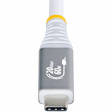 StarTech.com 3m (10ft) USB4 Cable, 20Gbps, USB-IF Certified USB-C Cable, 60W, 4K120Hz DP 1.4, TPE Jacket, White USB-C Cord