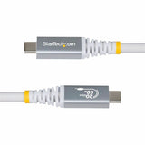 StarTech.com 3m (10ft) USB4 Cable, 20Gbps, USB-IF Certified USB-C Cable, 60W, 4K120Hz DP 1.4, TPE Jacket, White USB-C Cord