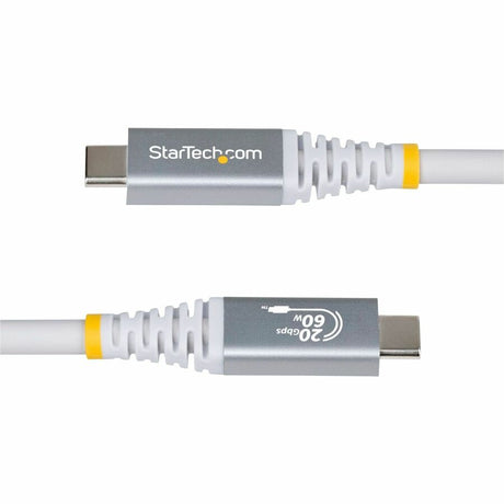 StarTech.com 3m (10ft) USB4 Cable, 20Gbps, USB-IF Certified USB-C Cable, 60W, 4K120Hz DP 1.4, TPE Jacket, White USB-C Cord