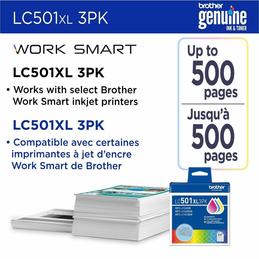 Brother Original High Yield Inkjet Ink Cartridge - Multi-pack - Cyan, Magenta, Yellow - 1 Each