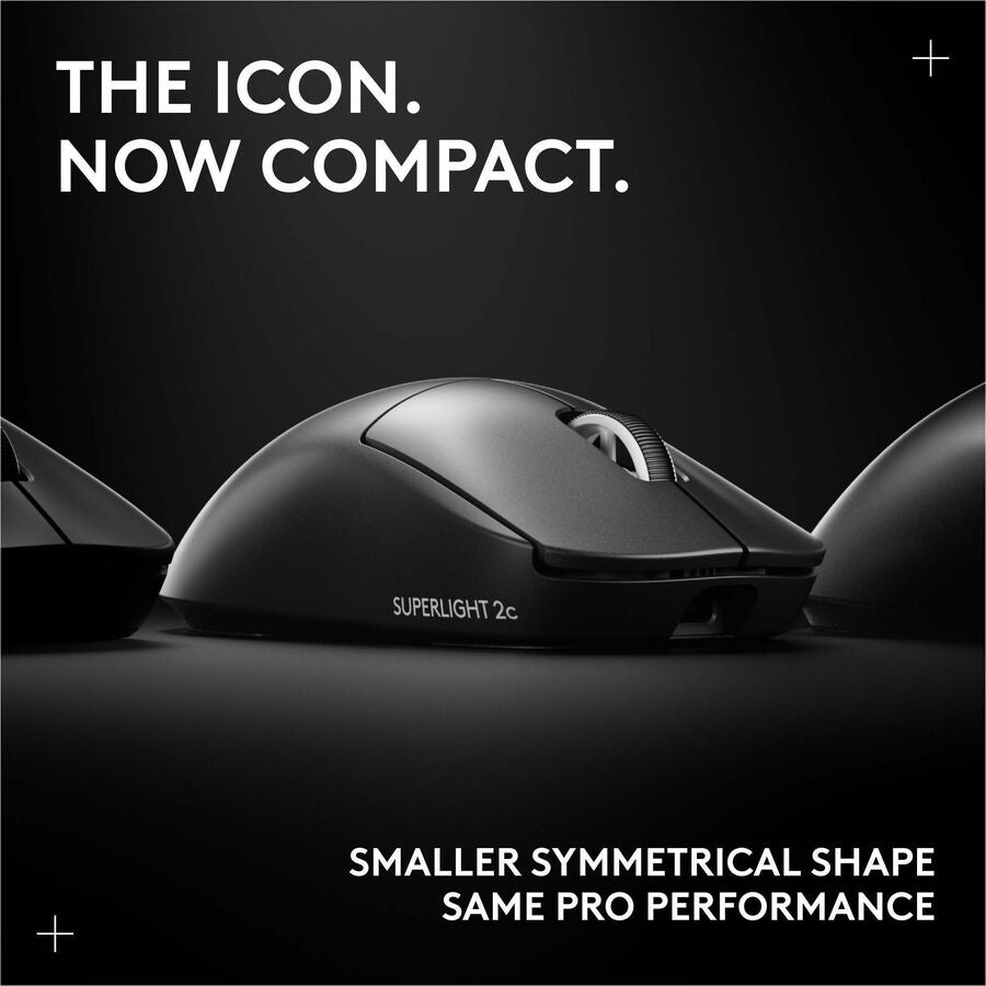 Logitech G PRO X SUPERLIGHT 2c wireless gaming mouse, 51 g pro-grade compact mouse with 5 programmable buttons, USB-C charging, 44K DPI sensor, up to 8 kHz polling for PC/Mac, Black