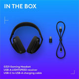 Logitech G321 LIGHTSPEED Wireless Bluetooth Gaming Headset, dynamic comfort and fit, 20+ hrs battery, PC, PS4, PS5, Nintendo Switch, Mobile - Black