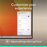 Logitech Zone Wireless 2 ES - Noise-Canceling Wireless Headset with Adaptive Hybrid ANC, Bluetooth, Graphite