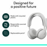 Logitech Zone Wireless 2 ES - Noise-Canceling Wireless Headset with Adaptive Hybrid ANC, Bluetooth, Off-White