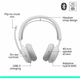 Logitech Zone Wireless 2 ES - Noise-Canceling Wireless Headset with Adaptive Hybrid ANC, Bluetooth, Off-White