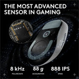 Logitech G PRO X SUPERLIGHT 2c wireless gaming mouse, 51 g pro-grade compact mouse with 5 programmable buttons, USB-C charging, 44K DPI sensor, up to 8 kHz polling for PC/Mac, White