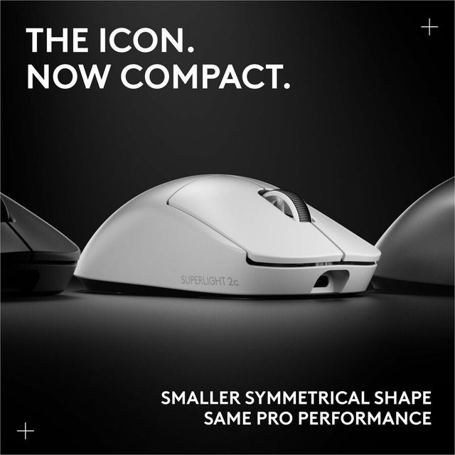 Logitech G PRO X SUPERLIGHT 2c wireless gaming mouse, 51 g pro-grade compact mouse with 5 programmable buttons, USB-C charging, 44K DPI sensor, up to 8 kHz polling for PC/Mac, White