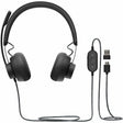 Logitech Zone Wired 2 - Noise-Canceling Headset with Adaptive Hybrid ANC, USB-C with USB-A adapter, Offwhite