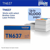 Brother TN637C Original Ultra High Yield Laser Toner Cartridge - Cyan Pack