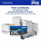 Brother TN-635XL Original High Yield Laser Toner Cartridge - Black - 1 Pack