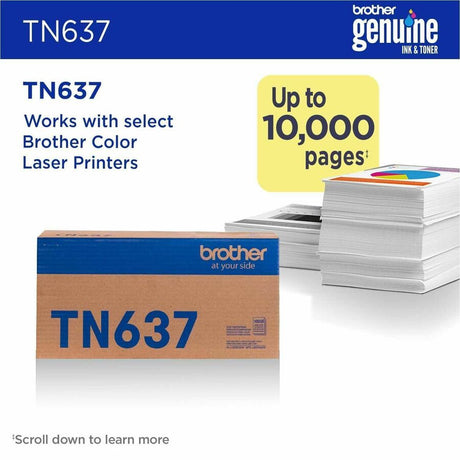 Brother TN637Y Original Ultra High Yield Laser Toner Cartridge - Yellow Pack