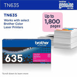Brother TN635M Original Standard Yield Laser Toner Cartridge - Magenta - 1 Pack
