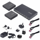 StarTech.com 4-Port HDMI Extender and Splitter Over CAT6, 4K 60Hz, Up to 230ft (70m), 1x4 HDMI over Ethernet Distribution Kit, 1 In 4 Out