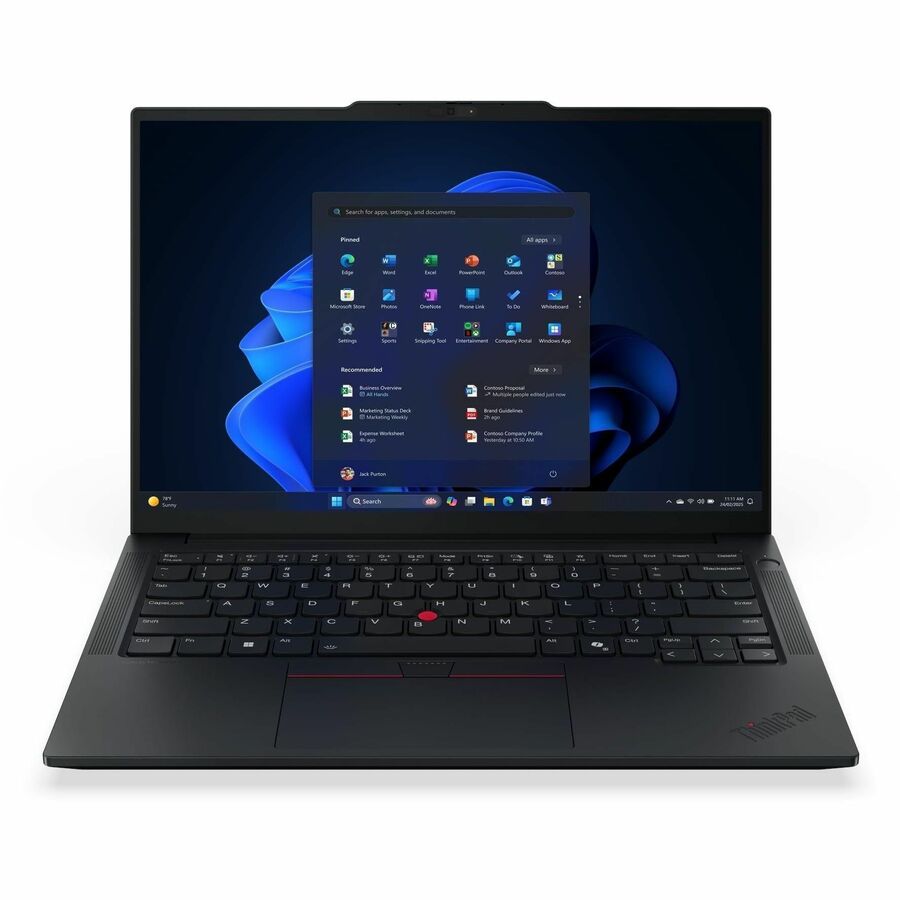 Lenovo ThinkPad E14 Gen 7 21U2002KUS 14" Touchscreen Copilot+ PC Notebook - WUXGA - 60 Hz - Intel Core Ultra 5 2nd Gen 226V - 16 GB - 512 GB SSD - English Keyboard - Black