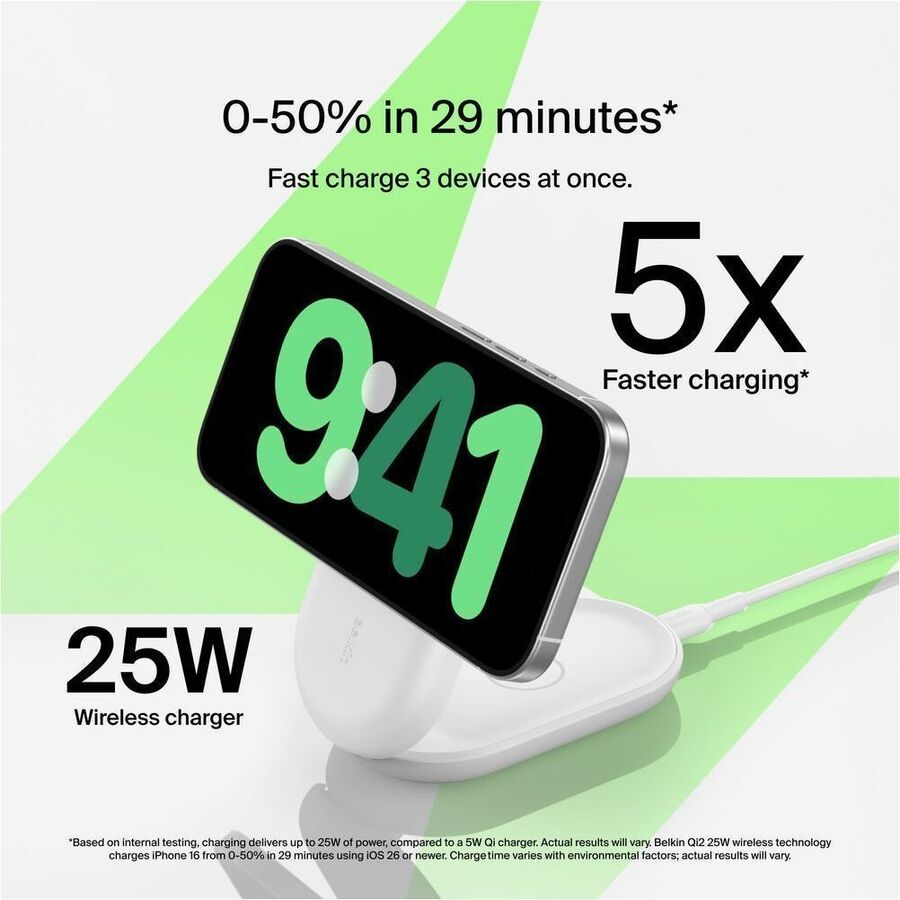 Belkin UltraCharge 3-in-1 Foldable Magnetic Charger with Qi2 25W