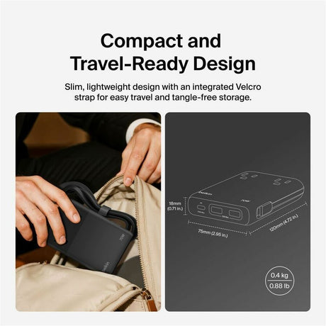 Belkin 2-Outlet Charging Station with USB Ports and USB-C Cable 70W