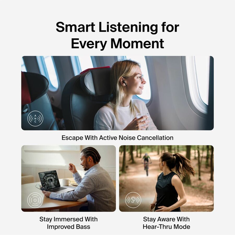 Belkin SoundForm Rhythm ANC Wireless Earbuds