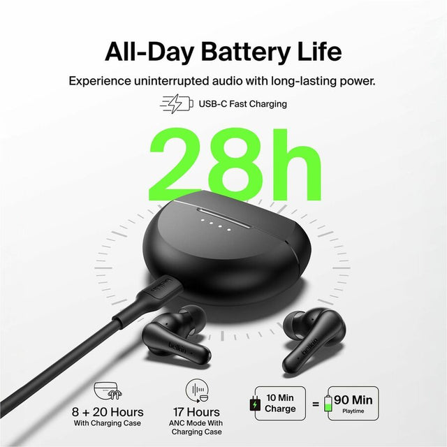 Belkin SoundForm Rhythm ANC Wireless Earbuds