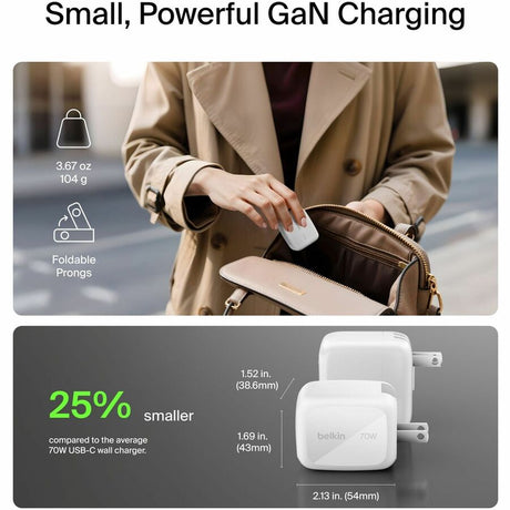 Belkin BoostCharge Pro 3-Port GaN Wall Charger 70W