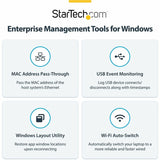StarTech.com Triple-Monitor USB-C Docking Station, 140W Laptop Charging Dock for MacBook Pro and Windows, 4K 60Hz, TAA