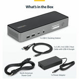 StarTech.com Triple-Monitor USB-C Docking Station, 140W Laptop Charging Dock for MacBook Pro and Windows, 4K 60Hz, TAA