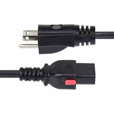 StarTech.com 10ft (3m) Computer Power Cord, NEMA 5-15P to Locking C13, 125V 10A, 18AWG, Replacement AC Power Cable, ETL Listed, TAA