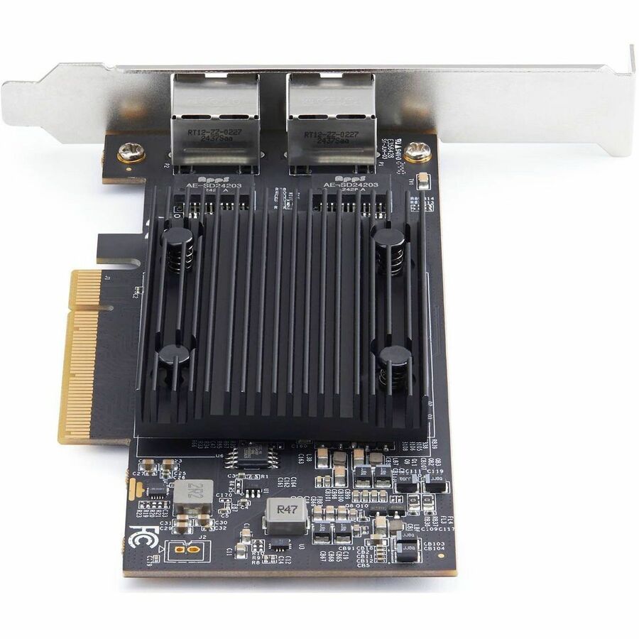 StarTech.com 2-Port PCIe 10Gb Ethernet Network Card, Dual RJ45 10GBase-T/Gigabit, Broadcom BCM57416 Chipset, NIC Card, Windows & Linux