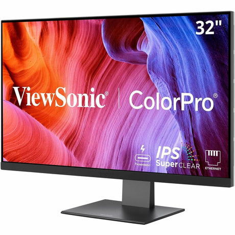 ViewSonic VP3276T-4K 32 Inch 4K UHD IPS Docking Monitor with Thunderbolt 4, Advanced Ergonomics, 100% sRGB Rec 709, Pantone Validated, USB C, HDMI, and DP Daisy Chain for Home and Office