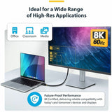 StarTech.com 2m (6.6ft) Certified Ultra High Speed HDMI Cable, 8K 60Hz/4K 120Hz, HDMI 2.1 Cable with HDR10+ / eARC, 48Gbps, 8K HDMI Cord