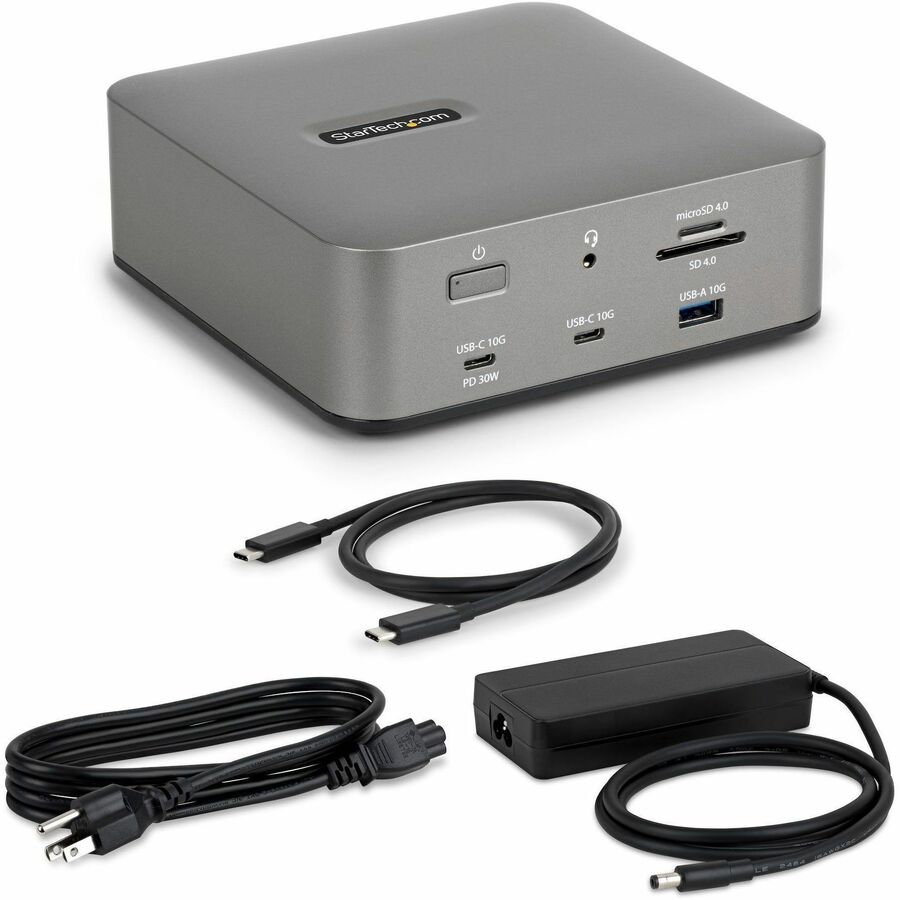 StarTech.com Thunderbolt 5 Docking Station, DP/HDMI, Triple Monitor Dock up to 4K 144Hz or Dual 8K 60Hz, 5x USB Ports/140W Laptop Charging