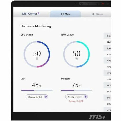 MSI A2HM VENTURE A16 AI A2HMTG-043US 16" Touchscreen Notebook - Full HD - AMD Ryzen 9 270 - 32 GB - 2 TB SSD